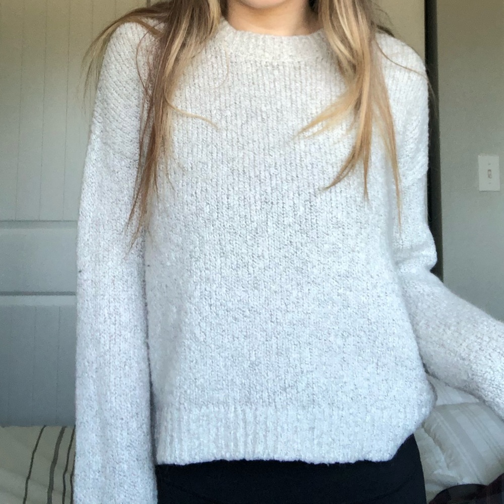 light grey brandy sweater